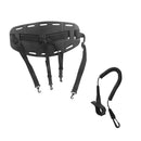 Heavy Duty Universal Adjustable Padded Kayak Canoe Seat Backrest Back Rest Support with Coiled Paddle Leash Fishing Rod Lanyard