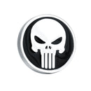 Brass Plated Round Shape Punisher Symbol Brooch Comic Movie Theme Lapel Pin