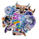 35 Pieces Galaxy Color Animal Stickers Laptop Car Skateboard Luggage Car Decals