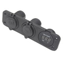 Car Vehicle Cigarette Lighter Socket 12V Dual USB Adapter Charger and Digital Voltmeter