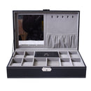 Luxury 8 Slot Watch Holder Earring Necklace Display Storage Removal Pillow 33.2x20x8.5cm