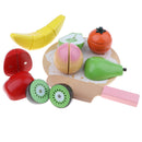 8 Pieces of Cutting Toys Food Fruits Playset, Kids Pretend Play and Educational Learning Toy