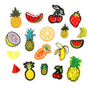 18 Pieces Fruits Design Embroidery Patches Clothes Bag Hat Badge Sew Iron on Appliques