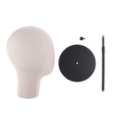 Suede Cover Mannequin Head Hat Rack Cap Wig Holder Display Stand Manikin Model Beige