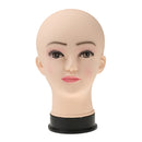 Bald Female Mannequin Head Scarf Hat Cap Wigs Glasses Display Model - Nude