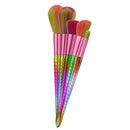 NEW 5pcs Fish Scale Mermaid Tail Makeup Brushes Set Powder Foundation Contour Blusher Eyeshadow Cosmetic Tools Kit