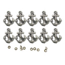 10 Sets Alloy Anchor Stud Rivets For Jackets Hats Leathercraft DIY Accessories