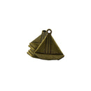 50Pcs Jewelry DIY Punk Retro Bronze Sailing Boat Shaped Charms Pendants