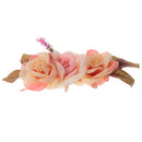 Unfinished Real Touch Fabric Roses Flower Leaf Silk Sewing Embellishment for Clothes Headband Hat Applique DIY Trim Craft