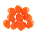 Orange 10 Pieces Resin Multi-Sided Blank Dice Die DIY for Party Bar Casino Supplies Table Game Props