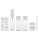Lot of 6 Travel Empty Plastic Clear Spray Refillable Bottles for Cream Perfum Bottle Comeatic Powder Cases