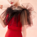 Sexy Black Lace Woman Warp Scarf Shawl Bridal Stole Wedding Shrug for Women's Evening Prom Party