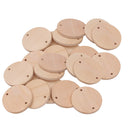 30 Pieces Unpainted Wooden Discs Round Wood Log Discs 38mm Wooden Coin DIY Craft 38mm