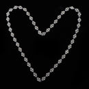 1 Yard Plastic Withe Rhinestone Applique Chain Trim Single Row Round Diamante for Sewing, DIY Crafts