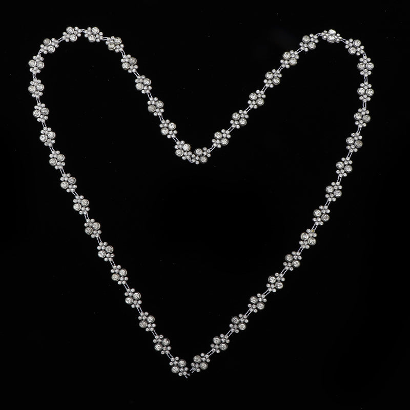 1 Yard Plastic Withe Rhinestone Applique Chain Trim Single Row Round Diamante for Sewing, DIY Crafts