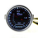 52mm 12V Silver Surface Blue LED Car SUV Pointer Turbo Boost Gauge Meter Bar