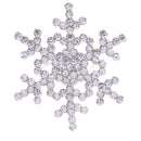 Charming Diamante Rhinestone Snowflake Finger Ring Wedding Party Christmas Copper Ring Women Jewelry Gift