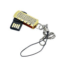 64GB USB 2.0 Swivel Flash Memory Stick Pen Drive Storage Thumb U Disk Gold