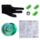 Beboo Professional Bearing L1 YoYo + 3 Strings + 1 Glove + 1 Bearing Green