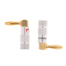 2 Pieces L Shape 4mm Audio Speaker Jack Connector Banana Plug Adaptor