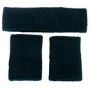 Outdoor Sportswear Sweat Absorbing Soft Comfortable Headwear Elastic Headband + Pack of 2PCS Wristband- Dark Green