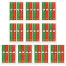 10 Sheets/80pcs Merry Christmas Festive Envelope Food Packing Bag Seals Green Red Santa Reindeer Candy Bag Box Gift Adhesive Stickers