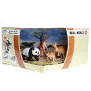 Realistic 3D Scene Box of Animal Families Model Kids Science & Nature Toy Playset - Kangaroos Panda Family