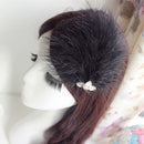 Women's Diamante Feather Hair Clips Wedding Party DIY Hair Decor Black