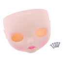 Doll Makeup Faceplate Head Shell with Lip Lines Elegant for 12" Takara RBL Neo Blythe Accessory White Skin
