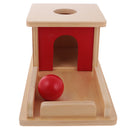 Montessori Sensorial Material Object Permanence Box with Tray and Ball Matching Game Kids Family Educational Training Toys DIY