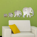Cute 5Pcs Elephant Sticker Art Design Decal Wall Home Kids Room Decorations