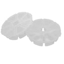 2 Pieces/ Pack 8 Slots Compartment Mini Round Plastic Storage Box Earring Ear Studs Loose Beads Jewelry Container