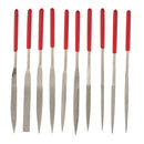 Set of 10 Pieces Assorted Tip Shape Mini Needle File Set Jewelry Beading Hobby Craft Metal Repair Tool 180mm