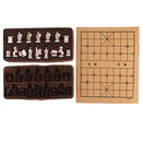 Vintage Finest Chinese Traditional Chess with Folding Imitation Leather Chessboard Set Chess Game