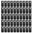50pcs Kayak Canoes Boats Nylon J Lashing Hooks Bungee Hooks Hole Dia. 4mm