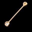 Shirt Necktie Gentlemen Cravat Tie Clip Clasp Bar Fancy Gold Bar Clear Crystal Party Prom Ornaments