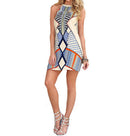 Women Fashionable Casual Polyester Sleeveless Mini Dress Summer Party Beach Cocktail Accessories XL