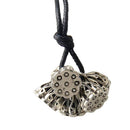 Women Girls Solitaire Fashion Retro Vintage Five Silver Plated Lotus Root Pendant Long Black Sweater Chain Necklace Jewelry