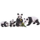 Model Simulation Panda Figure Toy Playset Include Panda Mother,Panda Dad and 2Pcs Panda Baby