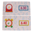30 Sets Cognitive Card Puzzles Match Time Jigsaw Kids Educational Preschool Toys