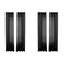 2 x Black Sheer Eyelet Curtain Door Valance Gauze Tulle Decor Living Bedroom