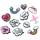 11 Pieces Cute Mixed Words Acrylic Flatback Cabochon Craft Jewelry Accessories