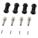 4 Pieces 12mm Wheel Hub Hex Adaptor with 25mm Extension Set for 1/10 AXIAL SCX10 RC Car Truck Rock Crawler Parts