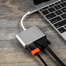 2in1 USB 3.1 Type C USB C To VGA + HDMI Converter Cable Adapter Adaptor Gray