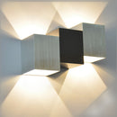 6W AC85-265V Aluminum LED Wall Sconce KTV Bar Hall Porch Walkway Decorative Wall Lamp Lighting Fixture, Silver + Black