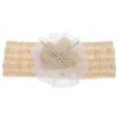 Fashionable Lace Flower Design Charms Kids Baby Girl Toddler Headband Hair Band Headwear Hair Decor Accessory White