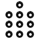 Pack 10 Black Plastic Elastic Shock Cord Ball Stopper Lock End Toggle Buckle Fastener Stop