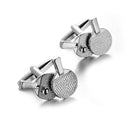 Ping Pong Bat shape Cufflinks for Men's Suit Shirt Accessories Silver Cufflink