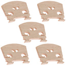 4/4 Full Size Violin Bridge for Acoustic Violin Accessories Maple Wood Pack of 5