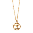 Unisex Gold Plated Alloy Gymnastics Sports Pendant Trendy Necklace for Women Men Jewelry